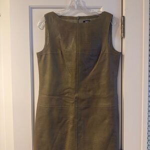 W by Worth Olive Leather Dress
